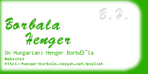 borbala henger business card